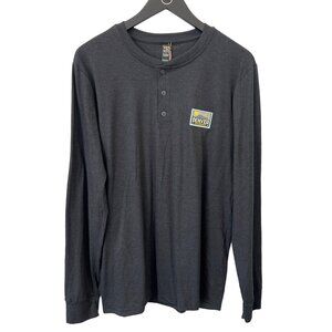 Good Land Supply Co Denver Colorado Patch Henley T Shirt Mens Medium Black NEW